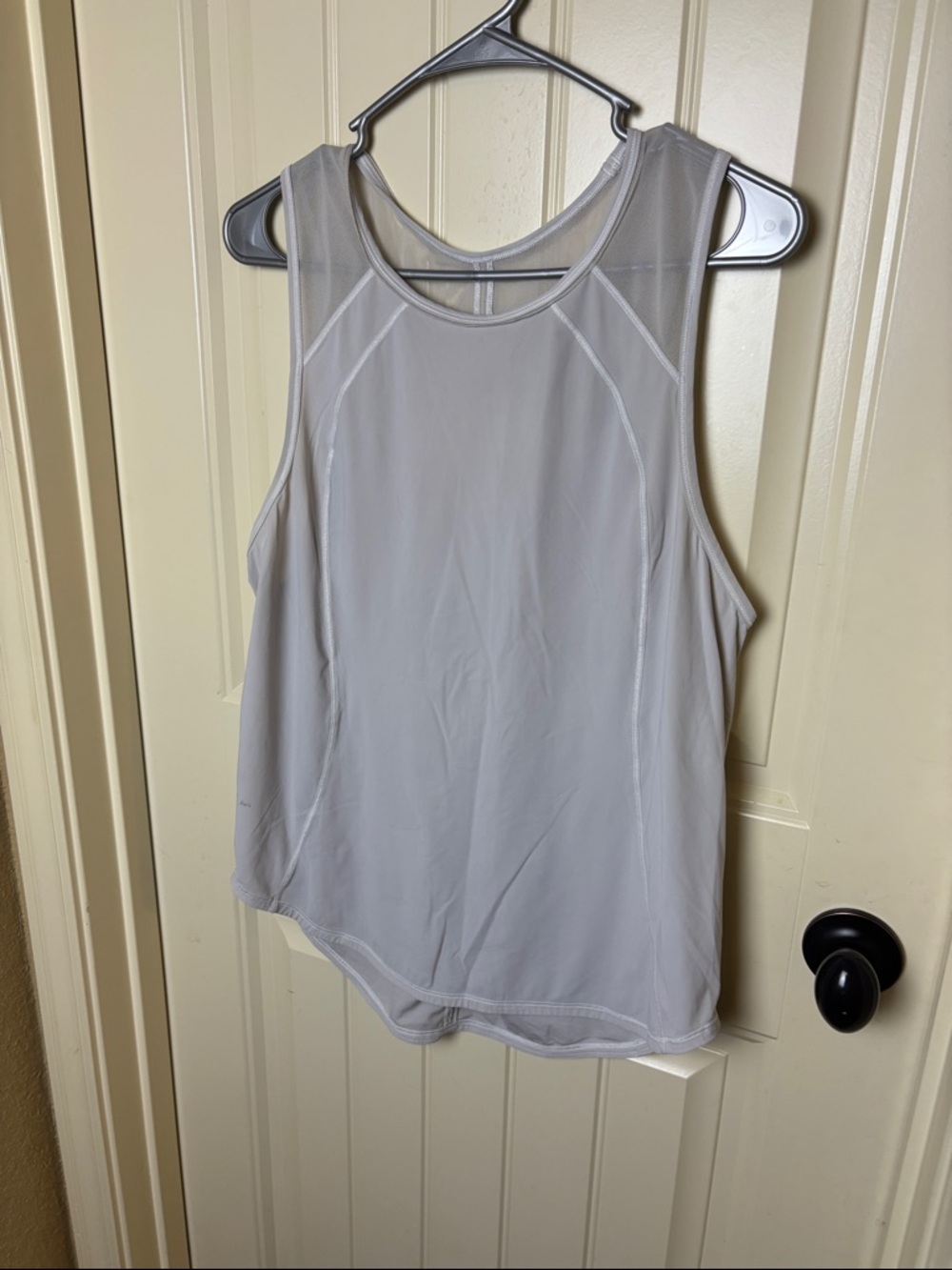 lululemon athletica Light Gray Mesh-Back Performance Tank